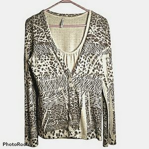 Cubism knit tank top with jacket. Size S